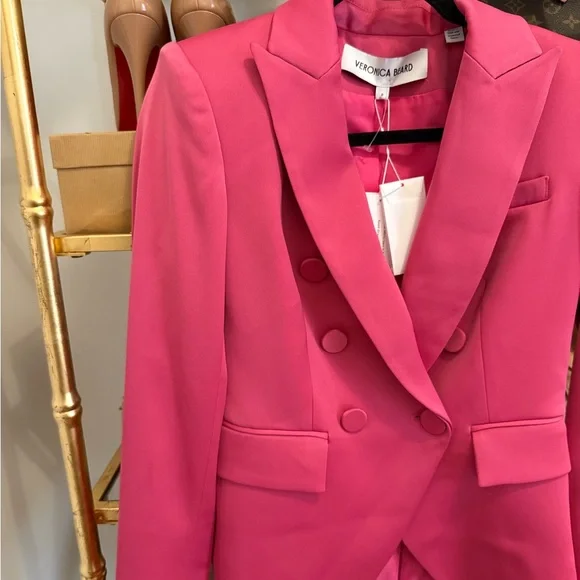 Veronica Beard Miller Dickey Blazer Hibiscus - Picture 8 of 16